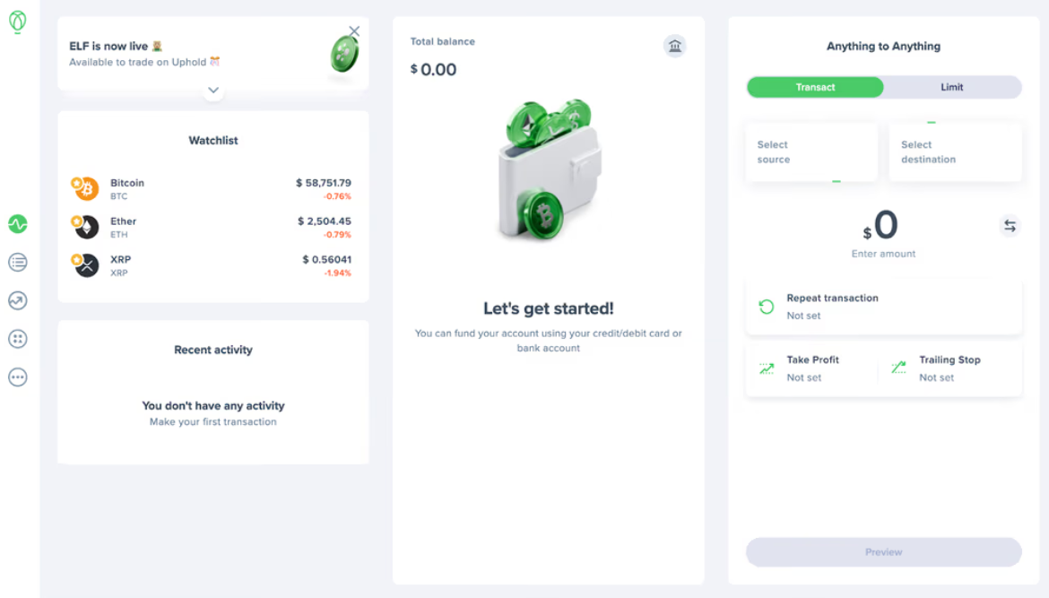 Uphold crypto trading platform UK