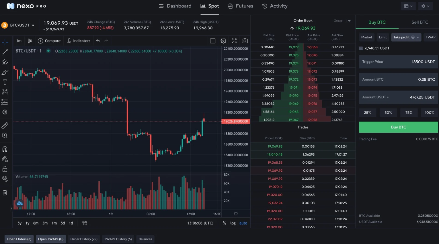 nexo crypto trading platform